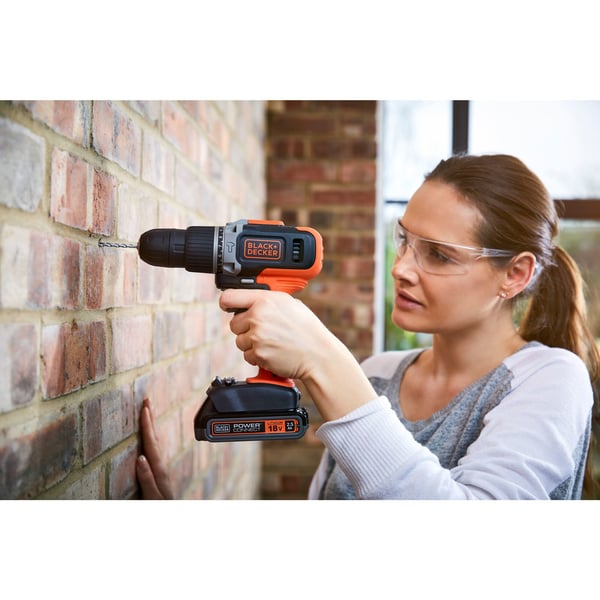Miniatyrbillede 10 af 11: Black & Decker BCD003MEM2K-QW bor 1400 rpm Nøglefri Sort, Orange