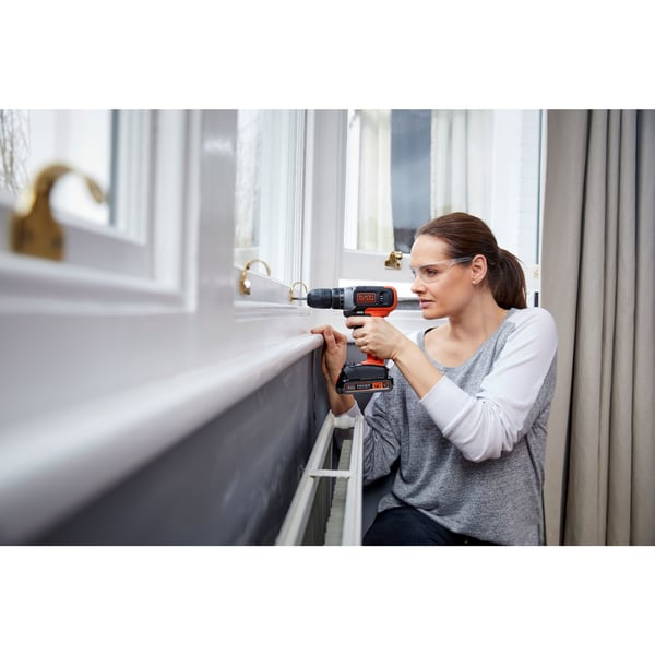 Miniatyrbillede 6 af 9: Black & Decker BCD001C1-QW bor Nøglefri Sort, Rød