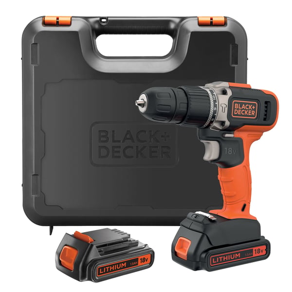 Black & Decker BCD003C2K-QW bor 1400 rpm Nøglefri Sort, Rød