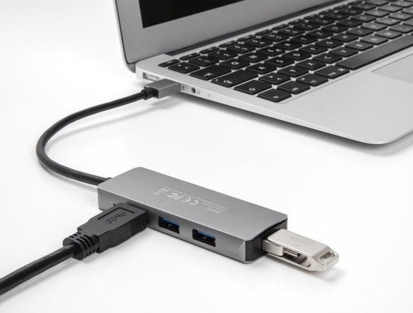 DeLOCK 63171 interface hub USB 3.2 Gen 1 (3.1 Gen 1) Type-A 5000 Mbit/s Grå