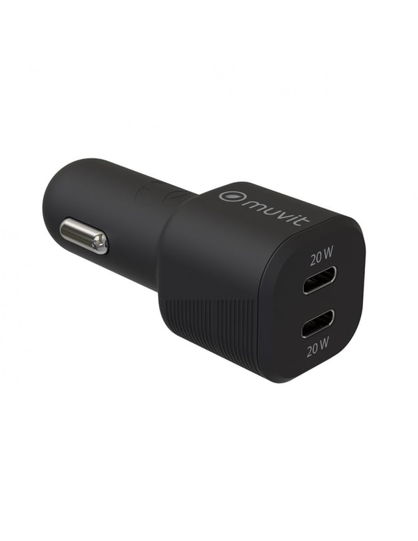 Miniatyrbillede 1 af 2: Muvit MCDCC0012 oplader til mobil enhed Universel Sort Cigartænder Hurtig opladning Automatisk
