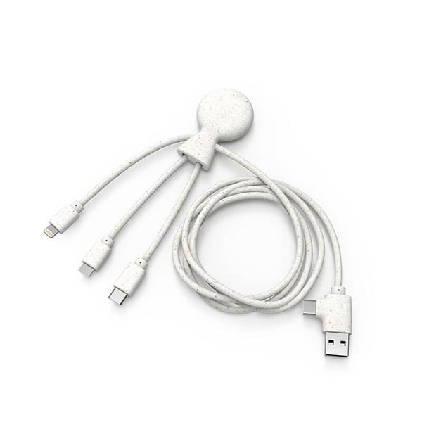 Miniatyrbillede 2 af 7: Xoopar XP71024.38LR kabel til mobiltelefon Hvid 1 m USB C + USB A Lightning + micro-USB B + USB C