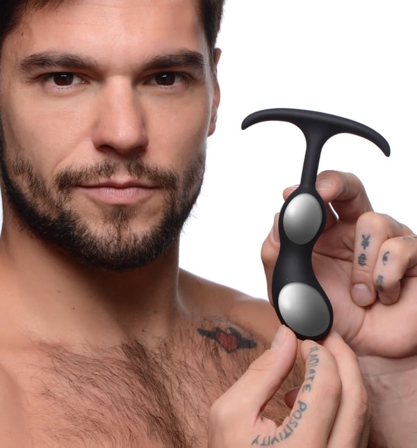 Miniatyrbild 2 av 4: Heavy Hitters Premium Silicone Weighted Anal Plug Prostatamassör Svart Metall, Kisel 1 styck