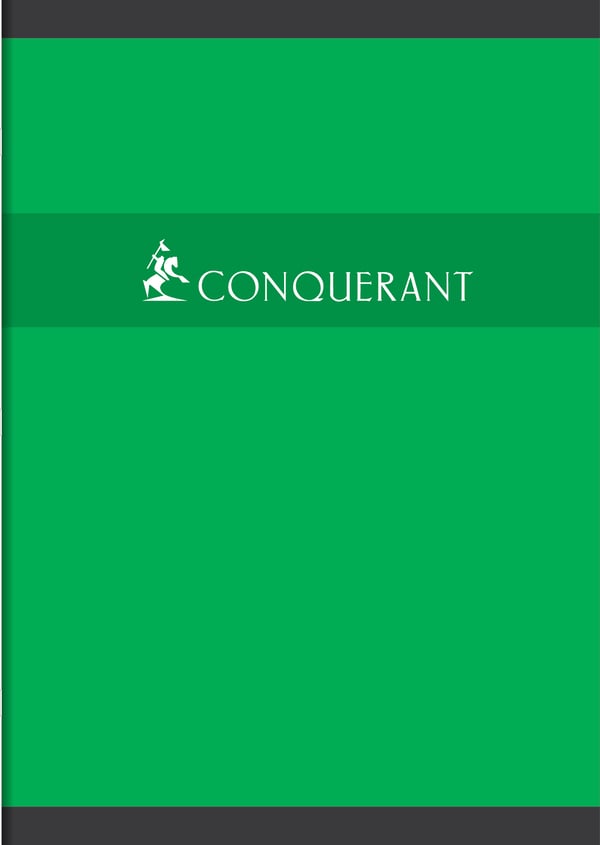 Conquerant 100102934 blok og notesblok A4 96 ark Rød, Grøn, Gul, Blå