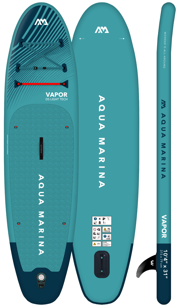 Miniatyrbillede 1 af 7: Aqua Marina Vapor 1 person(er) Turkis EVA (ethylenvinylacetat), Polyvinylchlorid (PVC) Oppustelig kajak
