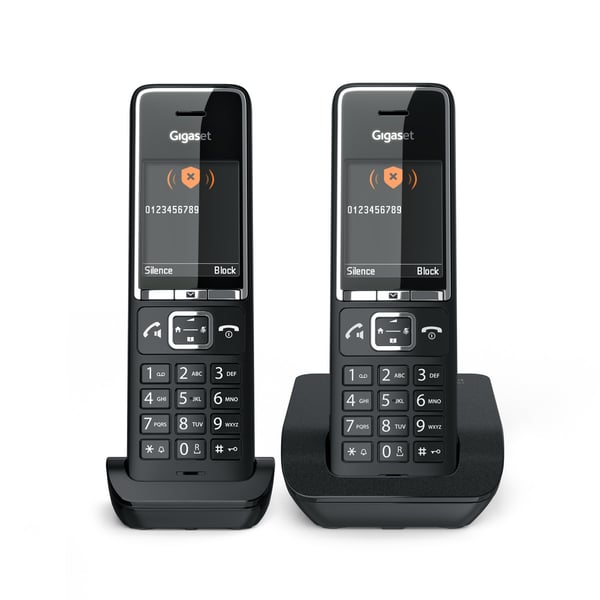 Miniatyrbillede 2 af 18: Gigaset COMFORT 550 duo Analog telefon Nummervisning Sort