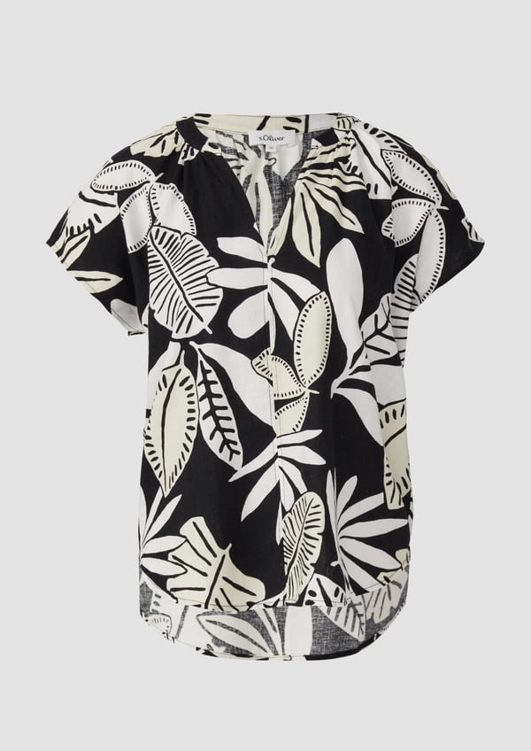 s.Oliver 2165750.99A0.46 skjorte & top Bluse Ærmeløs Linned
