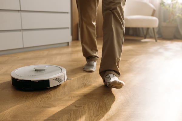 Miniatyrbillede 4 af 11: AENO Robot Vacuum Cleaner RC4S: wet & dry cleaning, smart control App, HEPA filter, 2-in-1 tank