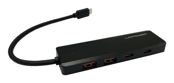 LC-Power LC-HUB-U3-4-C keskitin USB 3.2 Gen 2 (3.1 Gen 2) Type-A 10000 Mbit/s Musta