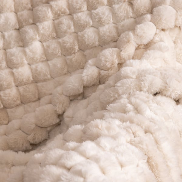 Atmosphera Adriel sengetæppe 160 x 120 cm Polyester Beige