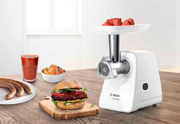 Bosch MFW2520W köttkvarn 1500 W Rostfritt stål, Vit