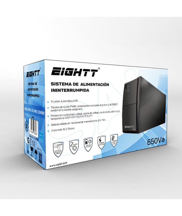 Miniatyrbillede 2 af 2: Eightt ES650 UPS-enhed Standby (offline) 0,65 kVA