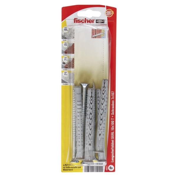 Miniatyrbillede 1 af 3: Fischer 62411 dyvel 4 stk Galvaniseret stål Rund