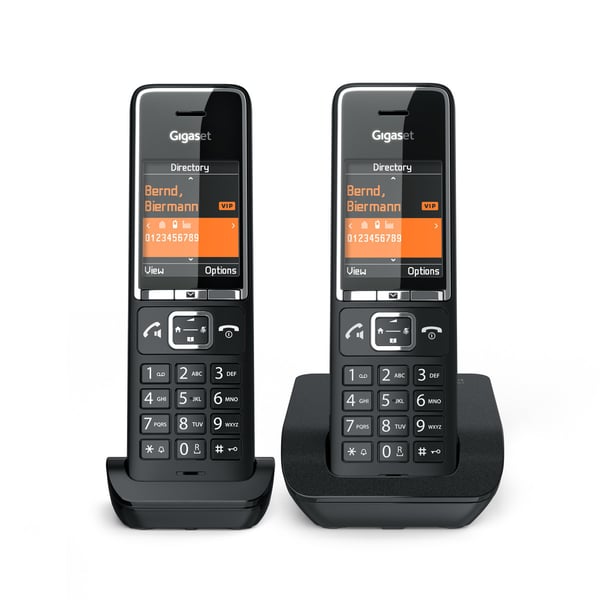 Miniatyrbild 2 av 18: Gigaset COMFORT 550 duo Analog telefon Namn och uppringnings-ID Svart