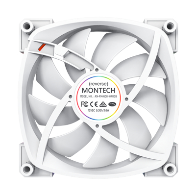 Montech RX140 PWM Computerkabinet Ventilator 14 cm Hvid 1 stk