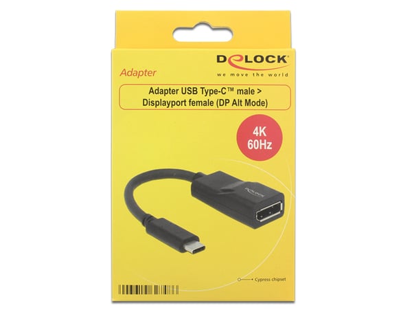 DeLOCK 62748 USB grafisk adapter 4096 x 2160 pixel Sort