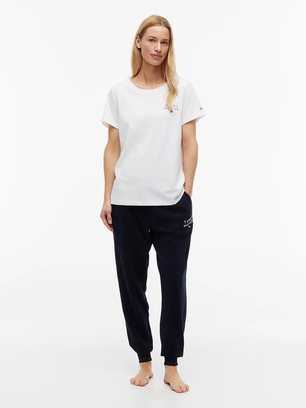 Tommy Hilfiger TH Original Logo Lounge T-Shirt T-paita Pyöreä pääntie Puuvilla