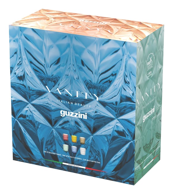 Guzzini VANITY Blandade färger 6 styck 360 ml