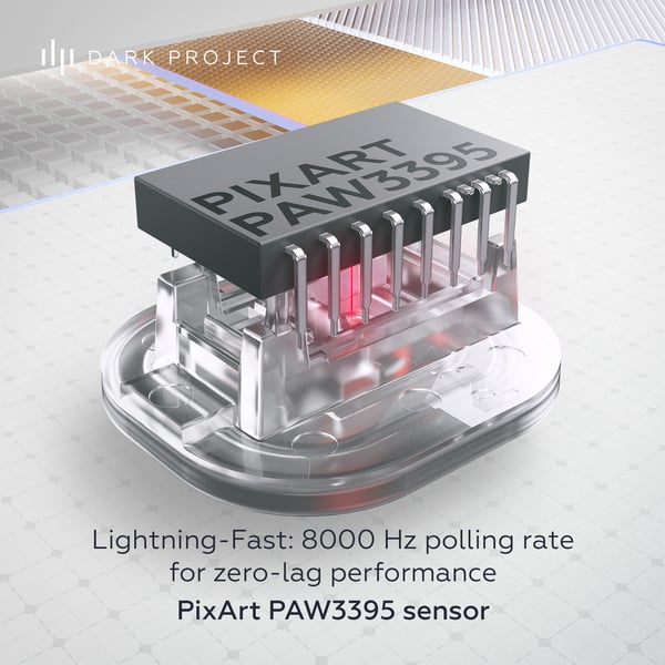 Dark Project DPP_NOVUS_PRO_BB mus Spil Ambidextrous RF Wireless + USB Type-C Optisk 26000 dpi