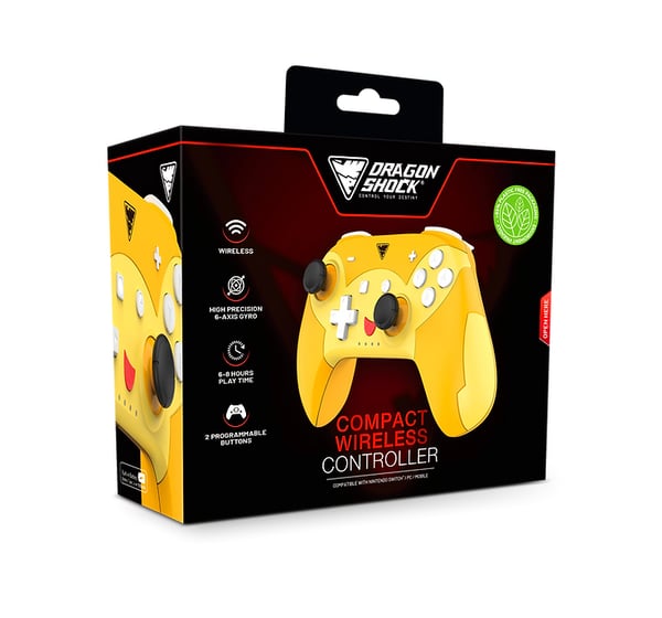 Dragonshock PopTop Compact Orange, Rød, Gul Bluetooth Gamepad Nintendo Switch