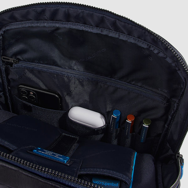 Miniatyrbillede 2 af 8: Piquadro CA5575B2V rygsæk Fritidsrygsæk Blå Læder, Polyester