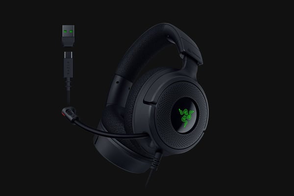 Razer Kraken V4 X Kuulokkeet Langallinen Pääpanta Pelaaminen USB Type-C / USB Type-A Musta