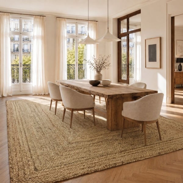 The Deco Factory 160415 løst tæppe Indendørs Gulvtæppe Rektandel Jute Beige