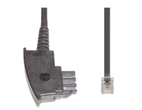 e+p T 44 telefonkabel 6 m Transparent, Sort e+p T 44 telefonkabel 6 m Transparent, Sort