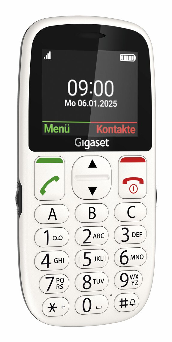 Gigaset GL395 5,59 cm (2.2") 90 g Vit Seniortelefon