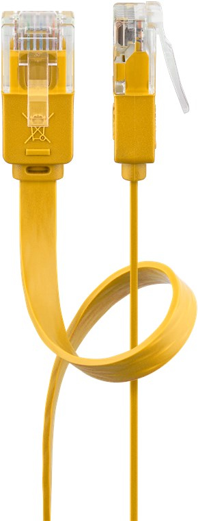 Miniatyrbillede 1 af 11: Goobay 96420 netværkskabel Gul 3 m Cat6 U/UTP (UTP) Flad
