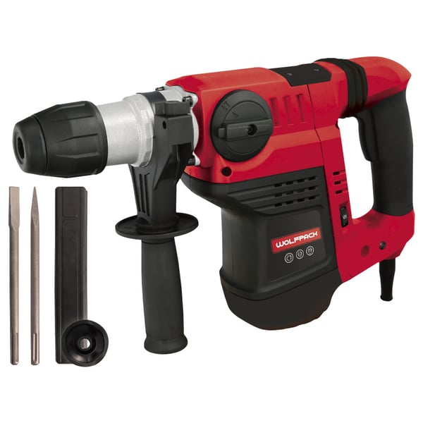 Wolfpack Martillo Perforador SDS MAX 1.500 Watt. Con Accesorios y Maletín