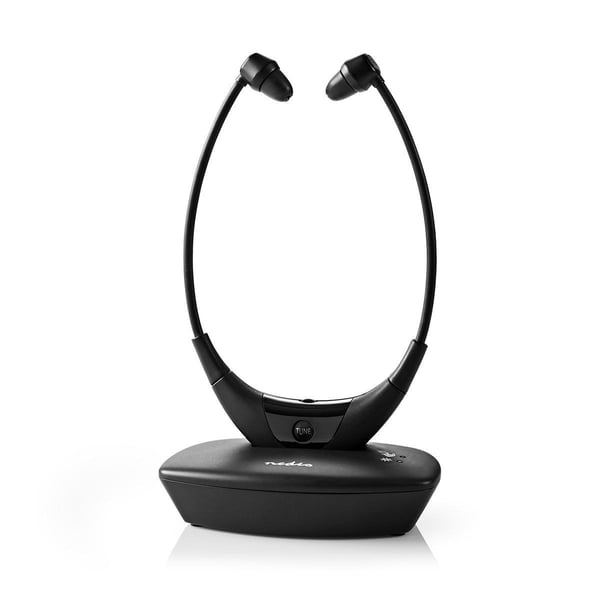 Nedis HPRF010BK kuulokkeet ja kuulokemikrofoni Langallinen & langaton Leuan ali TV USB Type-C Latausteline Musta