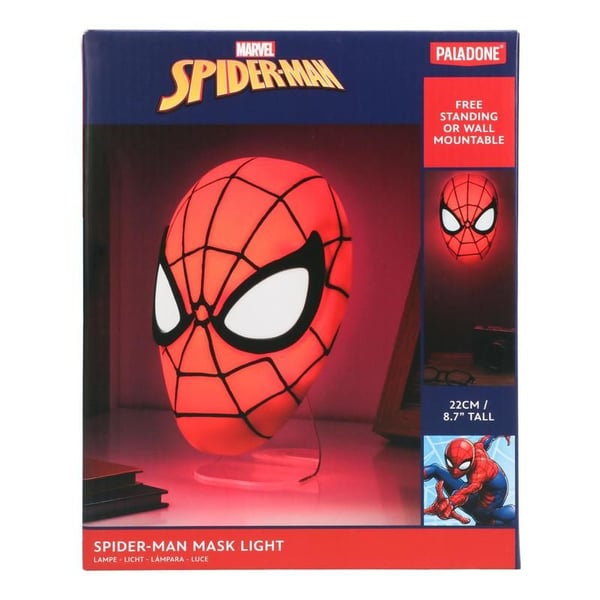 Paladone Spiderman Mask Light bordlampe Rød, Hvid