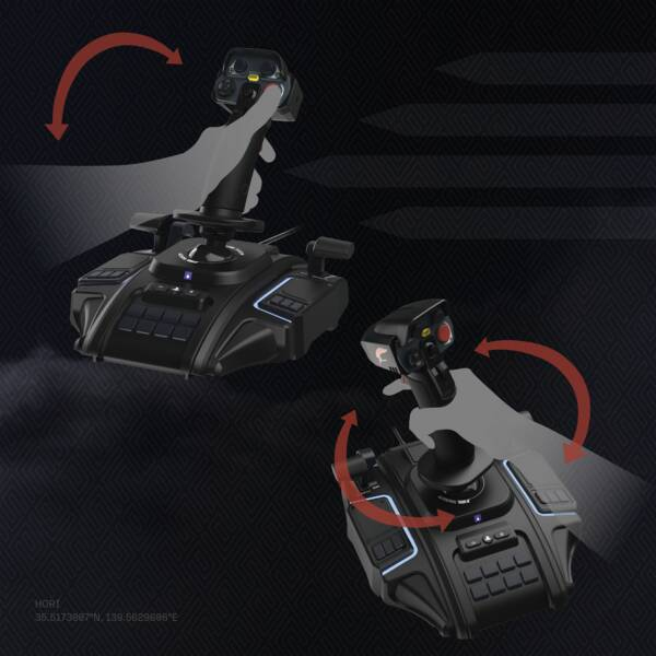 Hori Ace Combat 8 – Wings of Theve Musta Fightstick Analoginen PlayStation 4, PlayStation 5, PC