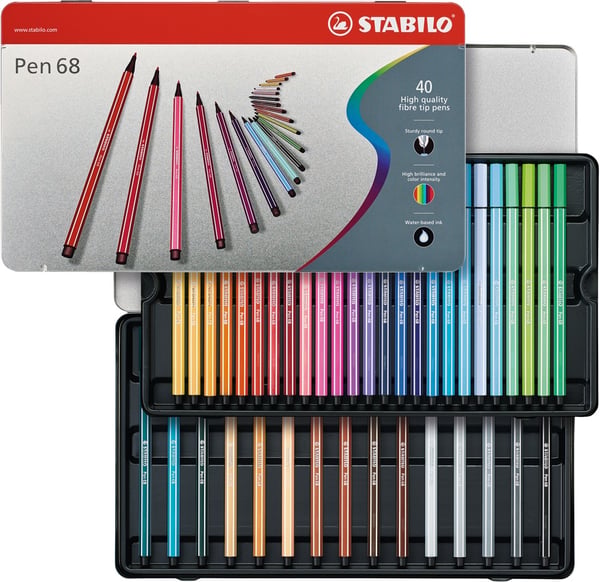 STABILO Pen 68 stiftpennor Multifärg 40 styck