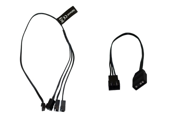 Miniatyrbild 1 av 4: Alphacool Digital RGB LED Y-kabel 3-vägs med JST-kontakt, svart - 30cm