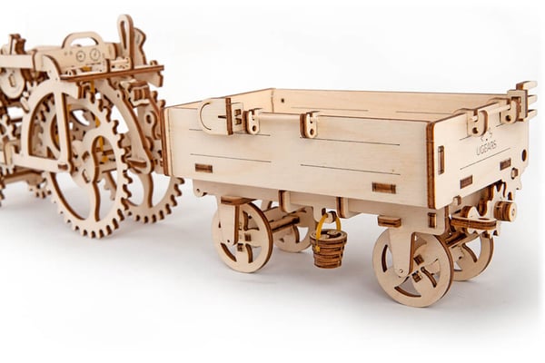 Miniatyrbillede 2 af 11: UGears Tractor`s Trailer 3D puslespil 68 stk