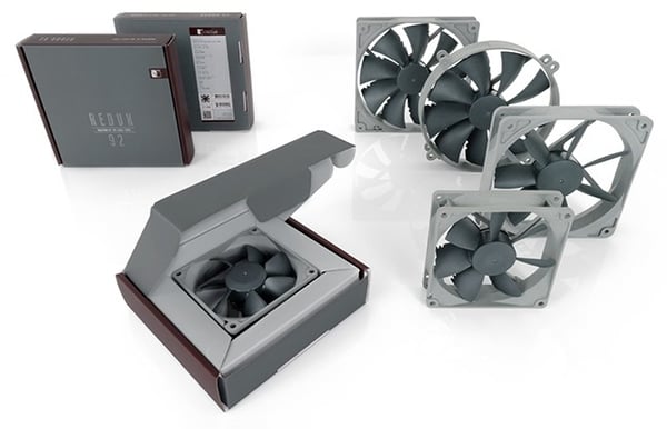 Noctua NF-B9 redux-1600 PWM Computerkabinet Ventilator 9,2 cm Sort, Grå