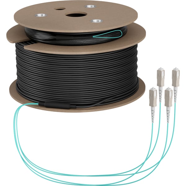 EFB Elektronik O8301S150OM3 InfiniBand og fiberoptisk kabel 150 m 4x SC U-DQ(ZN) BH Turkisfarve, Beige, Sort