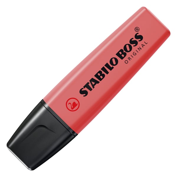 STABILO BOSS ORIGINAL speedmarker 1 stk Mejselspids Rød