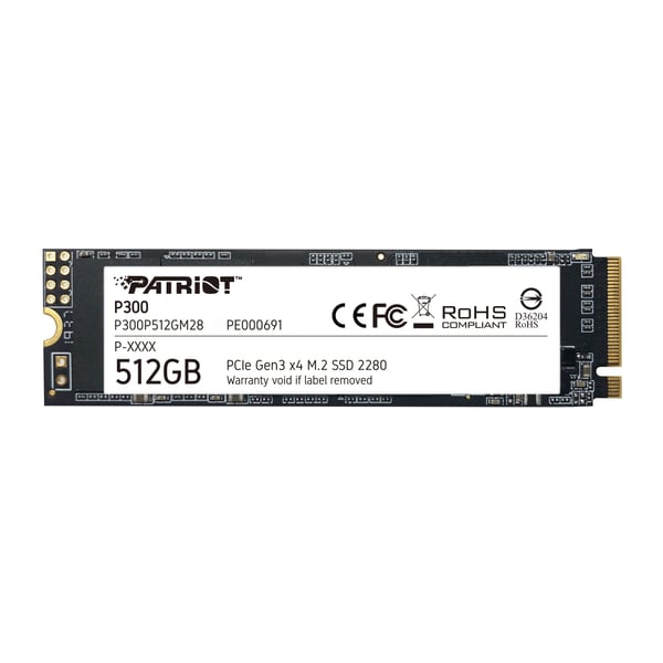 Patriot Memory P300P512GM28 intern solid state drev 512 GB M.2 PCI Express NVMe
