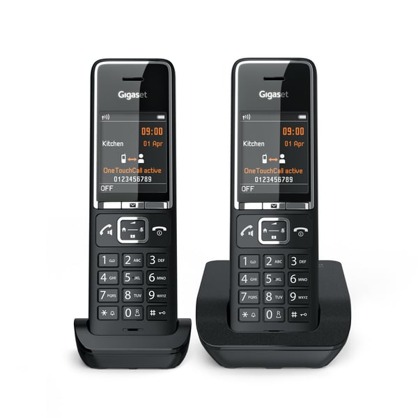 Gigaset COMFORT 550 duo Analog telefon Namn och uppringnings-ID Svart