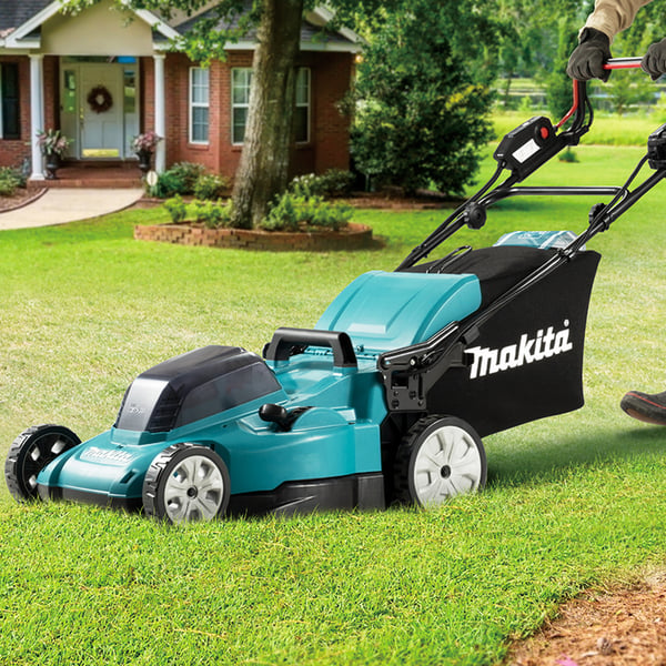 Miniatyrbillede 14 af 18: Makita DLM481Z plæneklipper Skubbe plæneklipper Batteri Sort, Blå, Metallic