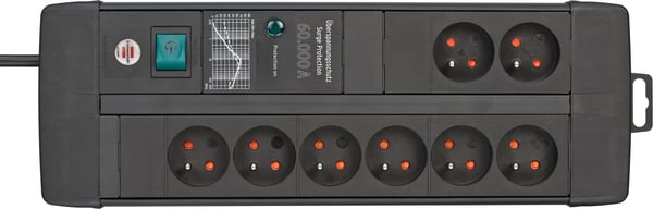 Brennenstuhl 1256004698 jatkojohto 3 m 8 AC-pistorasia(a) Sisätila Musta Brennenstuhl 1256004698 jatkojohto 3 m 8 AC-pistorasia(a) Sisätila Musta