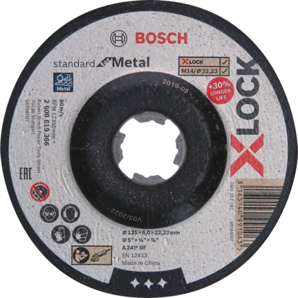 Miniatyrbild 1 av 3: Bosch 2 608 619 366 vinkelslipare tillbehör Slipskiva
