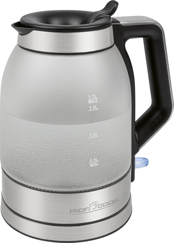 Miniatyrbillede 1 af 3: ProfiCook PC-WK 1215 G elkedel 1,7 L 2200 W Transparent