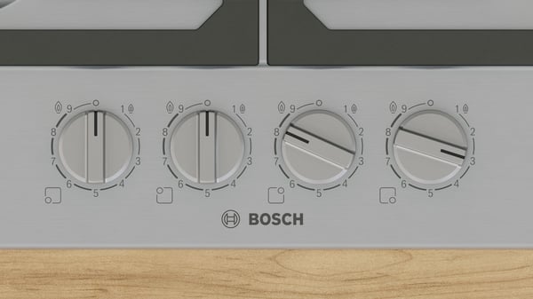 Bosch Serie 6 PCP6A5I90 spishällar Rostfritt stål Inbyggd 60 cm Gas 4 zone(s)