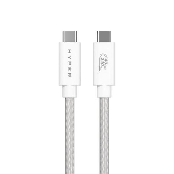 Pikkukuva 3 / 6: HYPER HyperDrive Next USB-kaapeli USB4 Gen 3x2 1,2 m USB C 40 Gbit/s 240 W Valkoinen