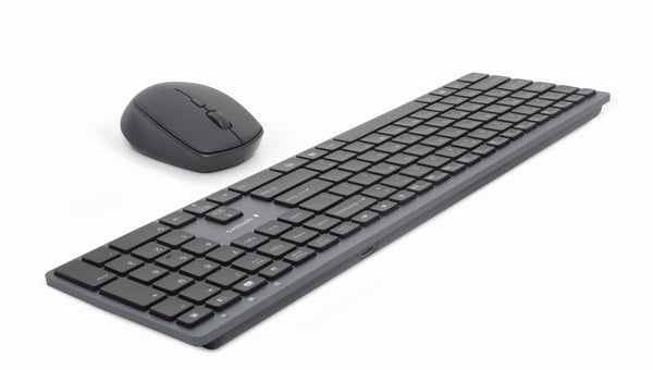Gembird KBS-ECLIPSE-M500-ES tangentbord Mus inkluderad Universal USB + Bluetooth QWERTY Engelsk Svart