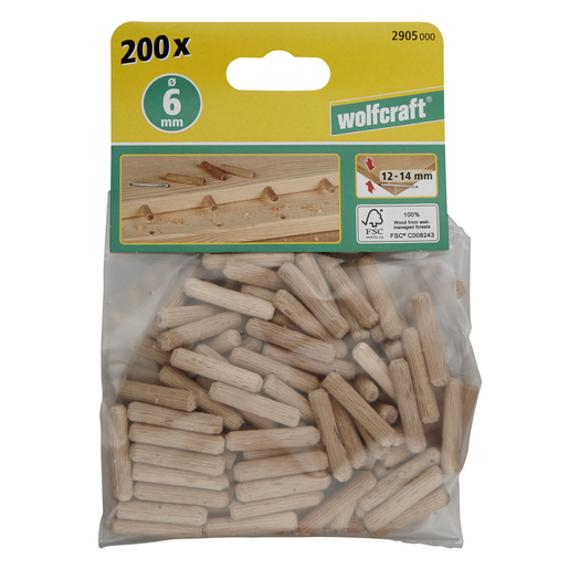Miniatyrbillede 6 af 8: wolfcraft GmbH 2910000 dyvel Bøg Rund